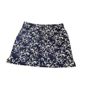 Rafaella•Blue•White Floral Mini Skirt